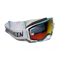 Μάσκα motocross AIRSCREEN AERO 02 EX WHITE IRIDIUM RED