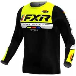 Παιδική μπλούζα motocross FXR APEX MX26 BLACK/FLUO