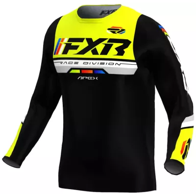 Μπλούζα motocross  FXR APEX MX26 BLACK/NEON YELLOW