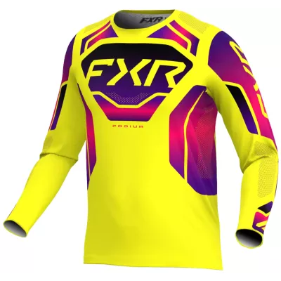 Μπλούζα motocross FXR PODIUM RELAY MX26 YELLOW/RAZZ BLACK