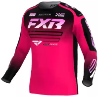 Μπλούζα motocross FXR CLUTCH MX26 RAZZ BLACK/PINK
