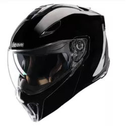 Κράνος μηχανής ICON Threshold™ Solid Modular BLACK GLOSS