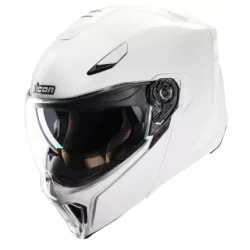 Κράνος μηχανής ICON Threshold™ Solid Modular WHITE GLOSS