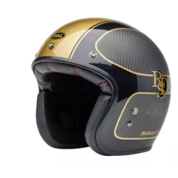 Κράνος μηχανής Custom 500 Carbon - RSD Checkmate Matte Gloss Black/Gold