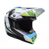 Κράνος motocross BELL Moto-Spherical - Grid White/Blue