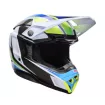 Κράνος motocross BELL Moto-Spherical - Grid White/Blue thumb