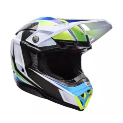 Κράνος motocross BELL Moto-Spherical - Grid White/Blue