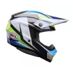Κράνος motocross BELL Moto-Spherical - Grid White/Blue thumb
