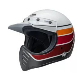 Κράνος μηχανής BELL Moto-3 - RSD Saddleback Satin/Gloss White/Black