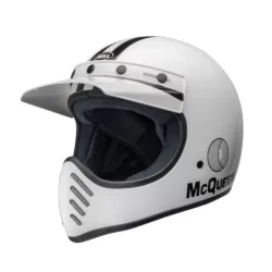 Κράνος μηχανής BELL Moto-3 - Steve McQueen Gloss White/Black