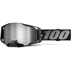 Μάσκα motocross 100% ARMEGA BLACK/MIRROR SILVER