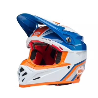 Κράνος motocross BELL Moto-9S Flex - Merchant Gloss Orange/Blue