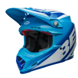 Κράνος motocross BELL Moto-9S Flex - Rail Gloss Blue/White
