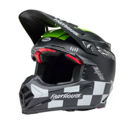 Κράνος motocross BELL Moto-9S Flex - Fasthouse Smoke Bomb Matte Gloss Black/HiViz Yellow