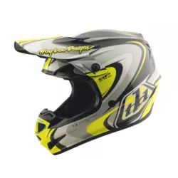 Κράνος motocross TROY LEE DESIGNS GP Pro Crossover - Grey/Yellow