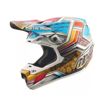 Κράνος motocross TROY LEE DESIGNS SE5 Carbon Lowrider - Grey/Multi