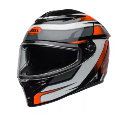 Κράνος μηχανής BELL Mips - Podium Gloss Black/Orange