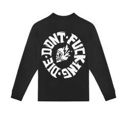 Μακρυμάνικη μπλούζα PANDO MOTO TOMMY DON’T DIE BLACK - Oversized