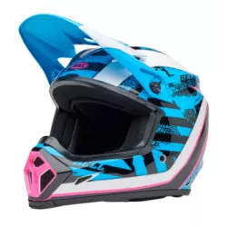 Κράνος motocross BELL MX-9 Mips - Breakdance Gloss Blue/Pink