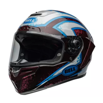 Κράνος μηχανής BELL Race Star DLX Flex - Xenon Gloss Red/Silver