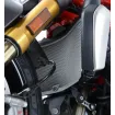 Προστασία ψυγείου μοτοσυκλέτας R&G Racing Aluminium Radiator guard Titanium - Ducati monster 1200 14-20 thumb