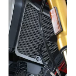 Προστασία ψυγείου μοτοσυκλέτας R&G Racing Aluminium Radiator guard Titanium - Ducati monster 1200 14-20