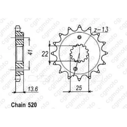 Κιτ αλυσίδα και γρανάζια REGINA για KAWASAKI ZX-6R 600/63603-04