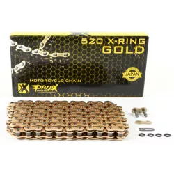 Αλυσίδα κίνησης μοτοσυκλέτας ProX 520x120L X-RING Gold Αλυσίδα κίνησης μοτοσυκλέτας ProX 520x120L X-RING Gold