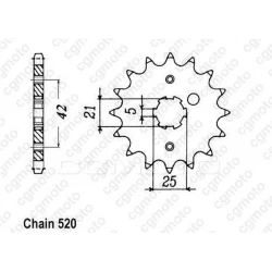 Κιτ αλυσίδα και γρανάζια REGINA για YAMAHA XV250 VIRAGO 90-00 Κιτ αλυσίδα και γρανάζια REGINA για YAMAHA XV250 VIRAGO 90-00