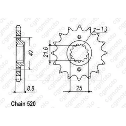 Κιτ αλυσίδα και γρανάζια REGINA για KAWASAKI EX250NINJA 08-11 Κιτ αλυσίδα και γρανάζια REGINA για KAWASAKI EX250NINJA 08-11