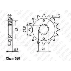 Κιτ αλυσίδα και γρανάζια REGINA για KAWASAKI KLE500 97-04 Κιτ αλυσίδα και γρανάζια REGINA για KAWASAKI KLE500 97-04