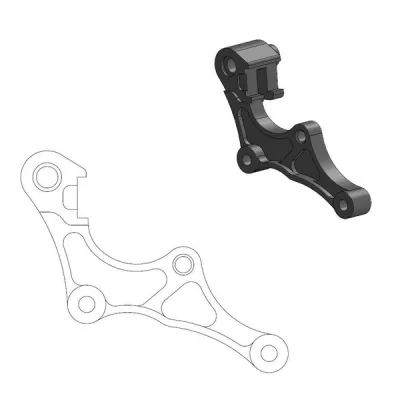 Αντάπτορας δαγκάνας φρένου MOTO-MASTER BRAKE ADAPTER SUPERMOTO S