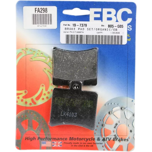 Τακάκια μοτοσυκλέτας EBC FA SER ORGANIC FA298 Τακάκια μοτοσυκλέτας EBC FA SER ORGANIC FA298