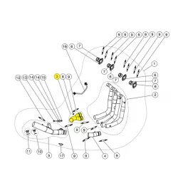 Λαιμός εξάτμισης μοτοσυκλέτας AKRAPOVIC SS C-S10R8L