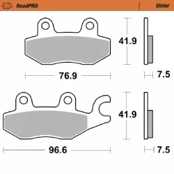 Τακάκια φρένων MOTO-MASTER BRAKE PAD SINTER KAWASAKI Z 400 ABS 23