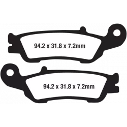 Τακάκια μοτοσυκλέτας EBC EPFA SIN EXT PRO EPFA450HH