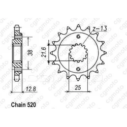 Κιτ αλυσίδα και γρανάζια REGINA για KAWASAKI KLX650R 93-98 Κιτ αλυσίδα και γρανάζια REGINA για KAWASAKI KLX650R 93-98