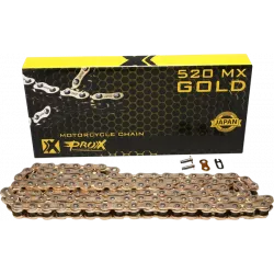 Αλυσίδα κίνησης μοτοσυκλέτας ProX 520x120L Gold Αλυσίδα κίνησης μοτοσυκλέτας ProX 520x120L Gold